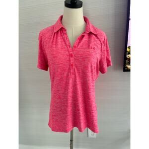 Under Armour Pink Golf Polo. Size Large.